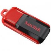 Pen Drive 16GB Sandisk Cruzer Switch Preto com Vermelho